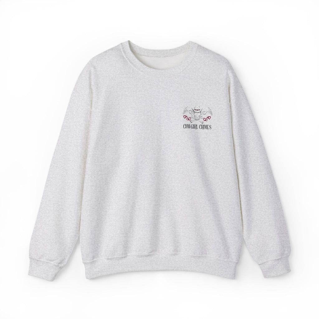 Cowgirl Crimes Embroidery Sweatshirt