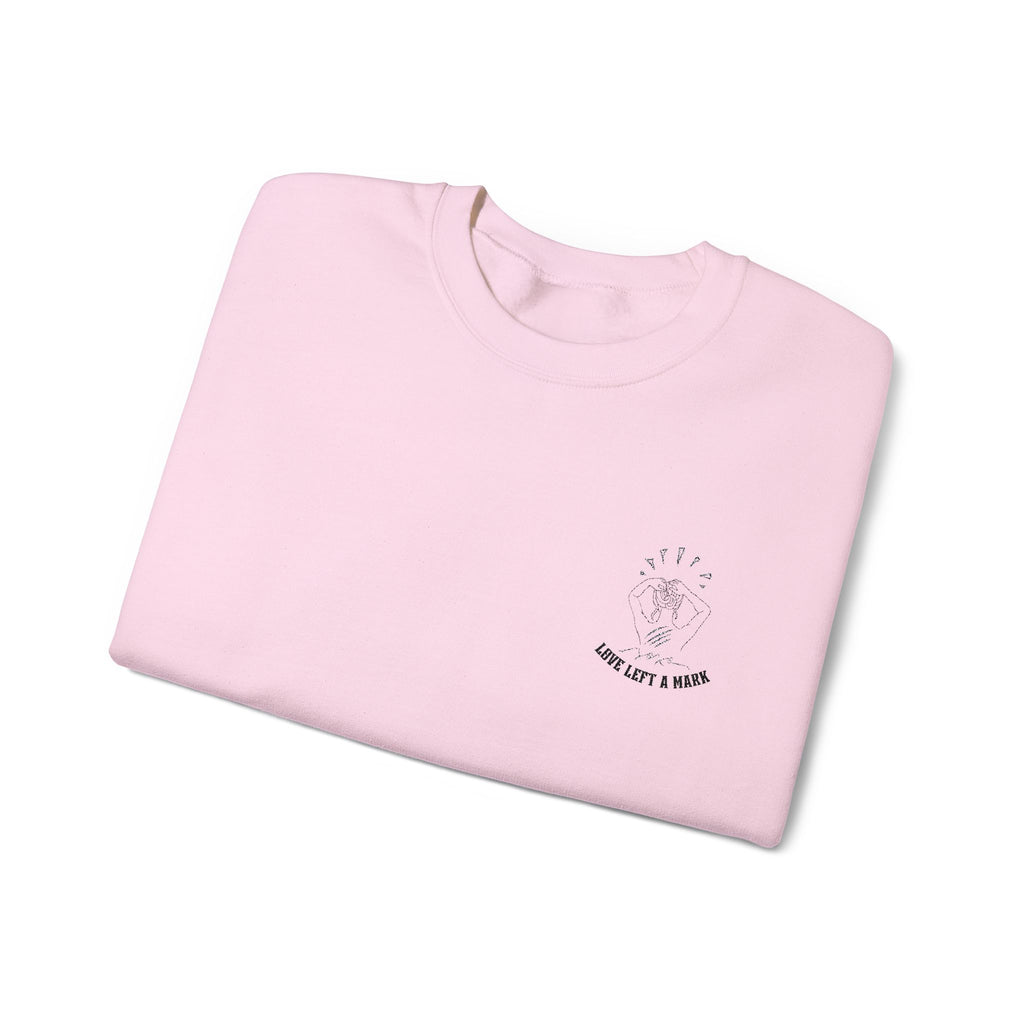 Love Left A Mark Embroidery Sweatshirt