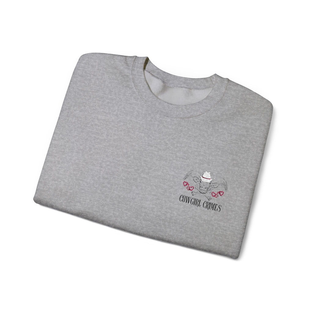 Cowgirl Crimes Embroidery Sweatshirt