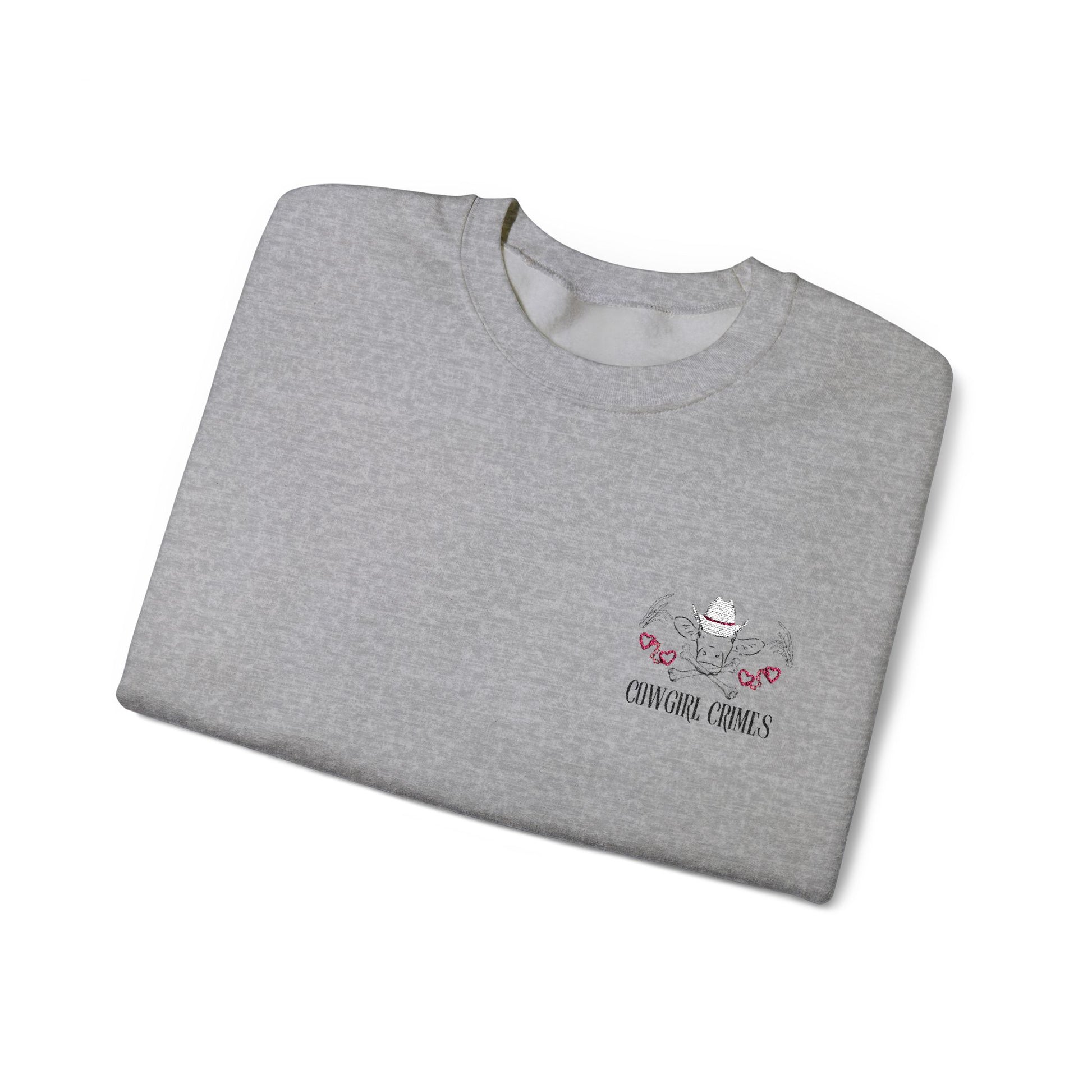 Cowgirl Crimes Embroidery Sweatshirt