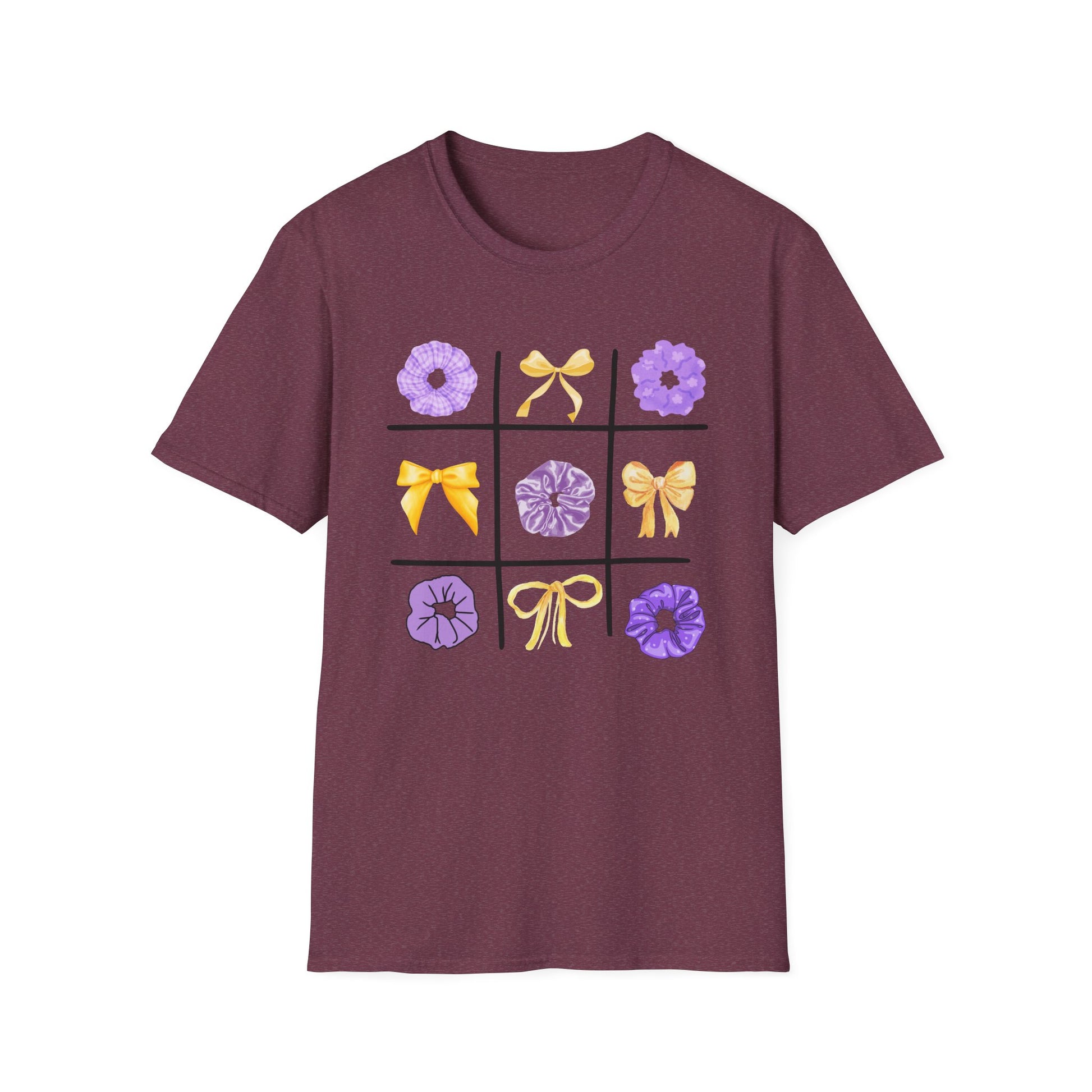 Tic Tac Toe Purple And Yellow T-Shirt