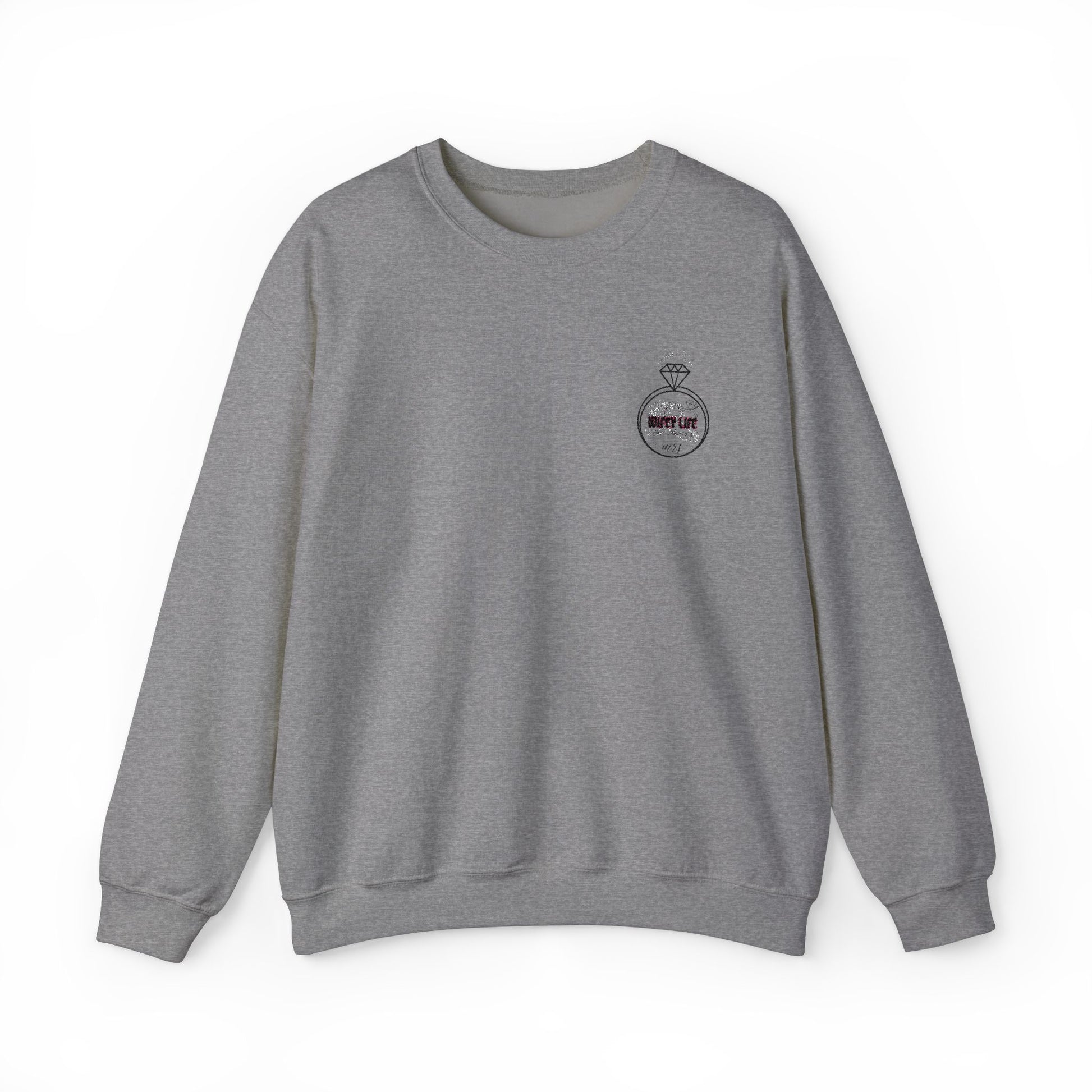 Wifey Life Embroidery Sweatshirt