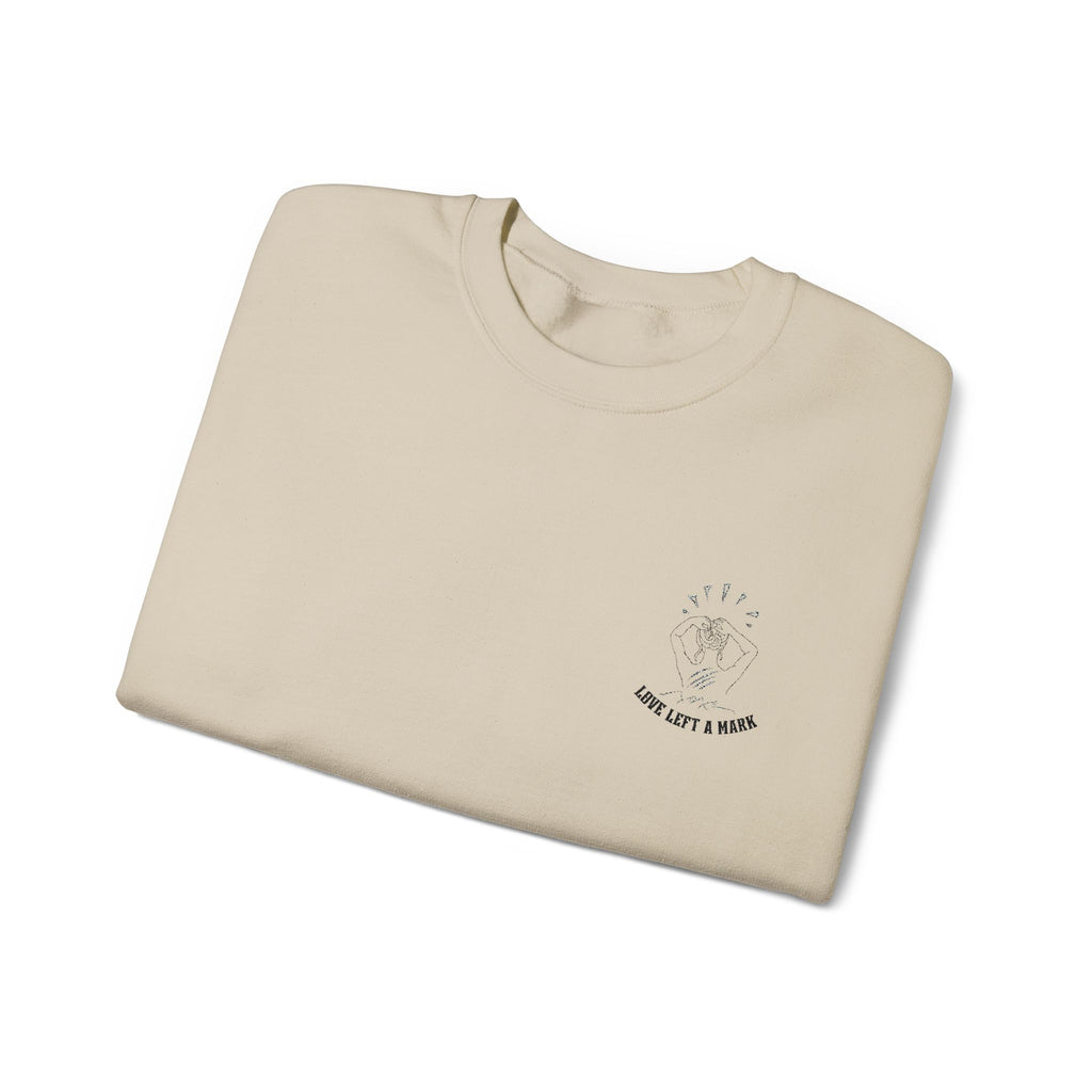 Love Left A Mark Embroidery Sweatshirt