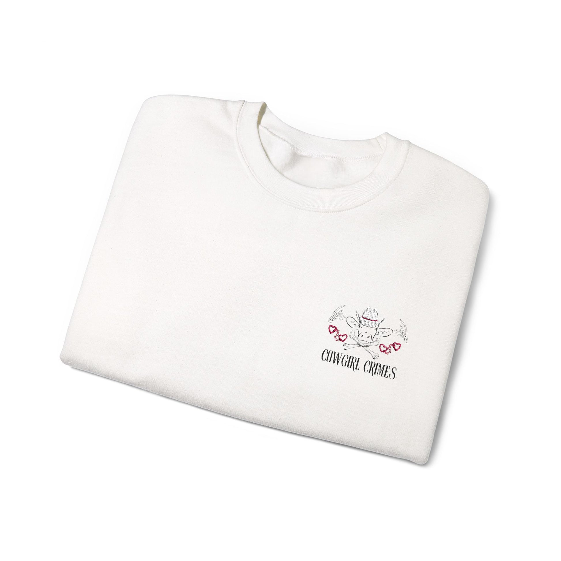 Cowgirl Crimes Embroidery Sweatshirt