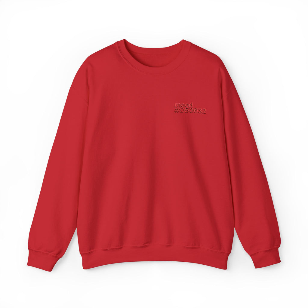 Mood Red #D50032 Embroidery Sweatshirt