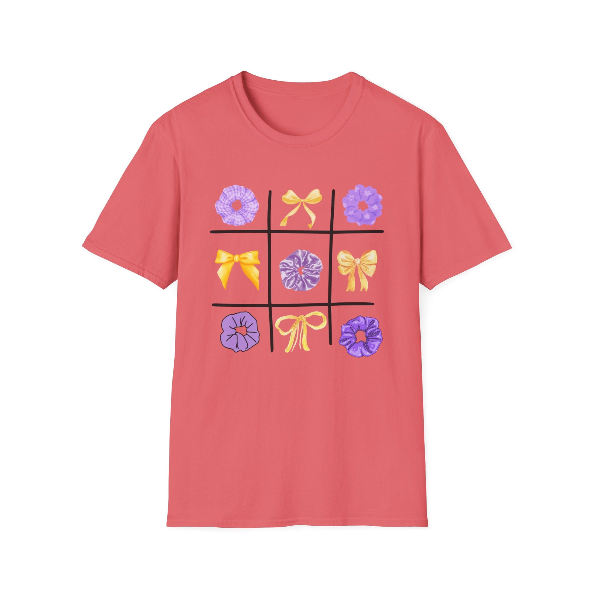 Tic Tac Toe Purple And Yellow T-Shirt