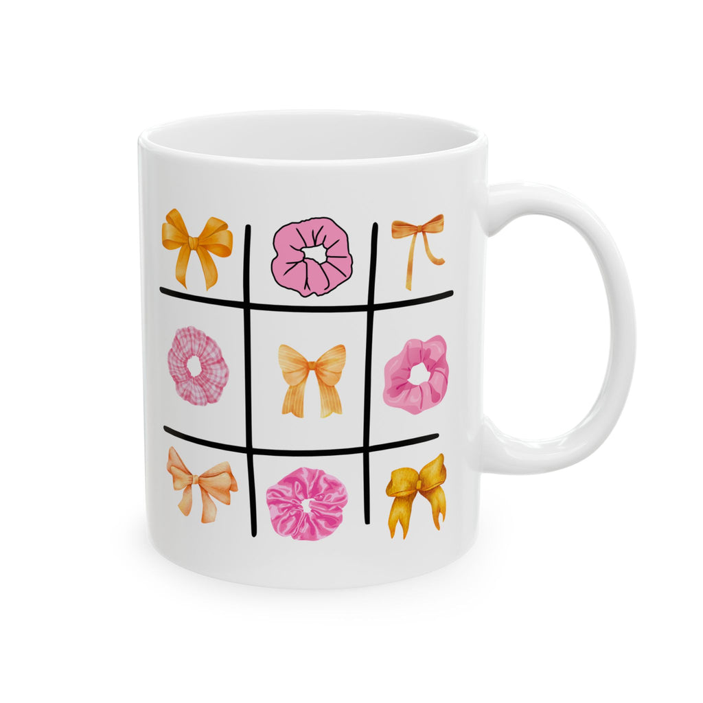 Tic Tac Toe Pink And Orange Mug