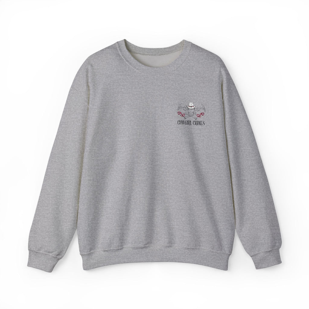 Cowgirl Crimes Embroidery Sweatshirt