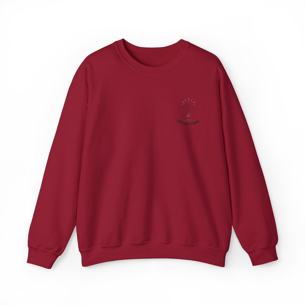 Love Left A Mark Embroidery Sweatshirt