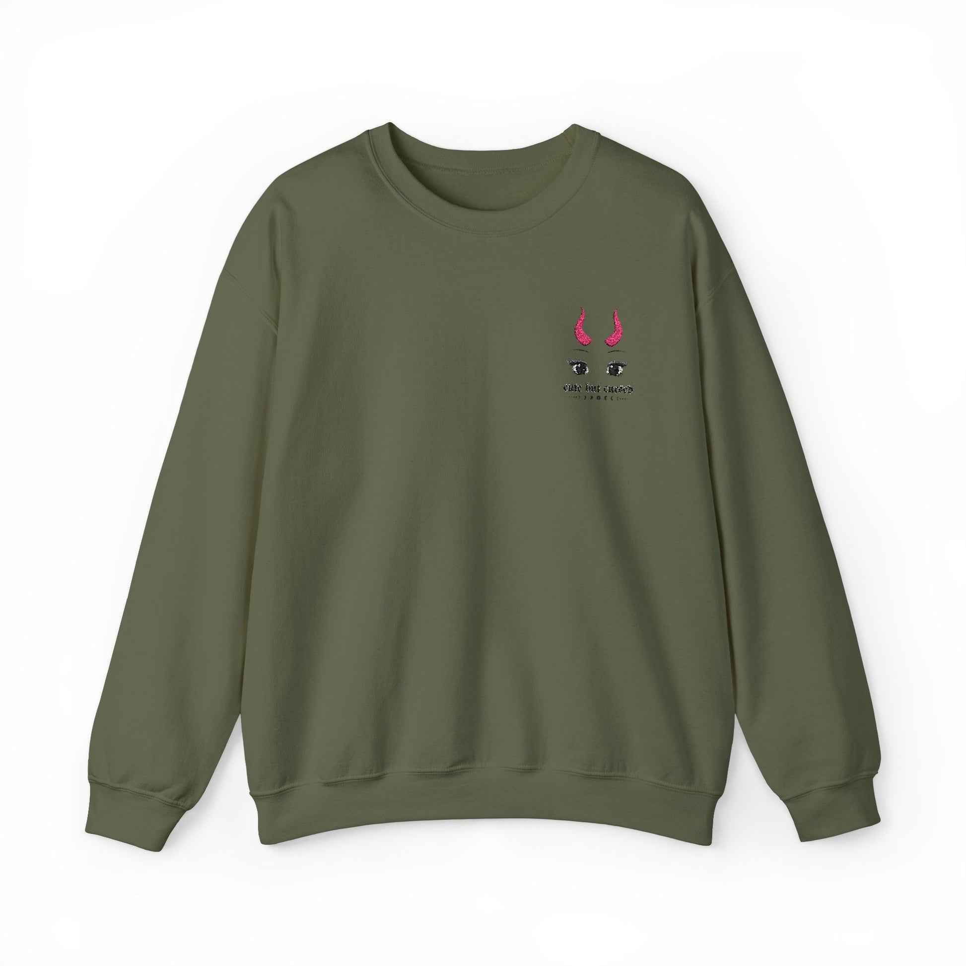 Cute But Cursed Embroidery Sweatshirt