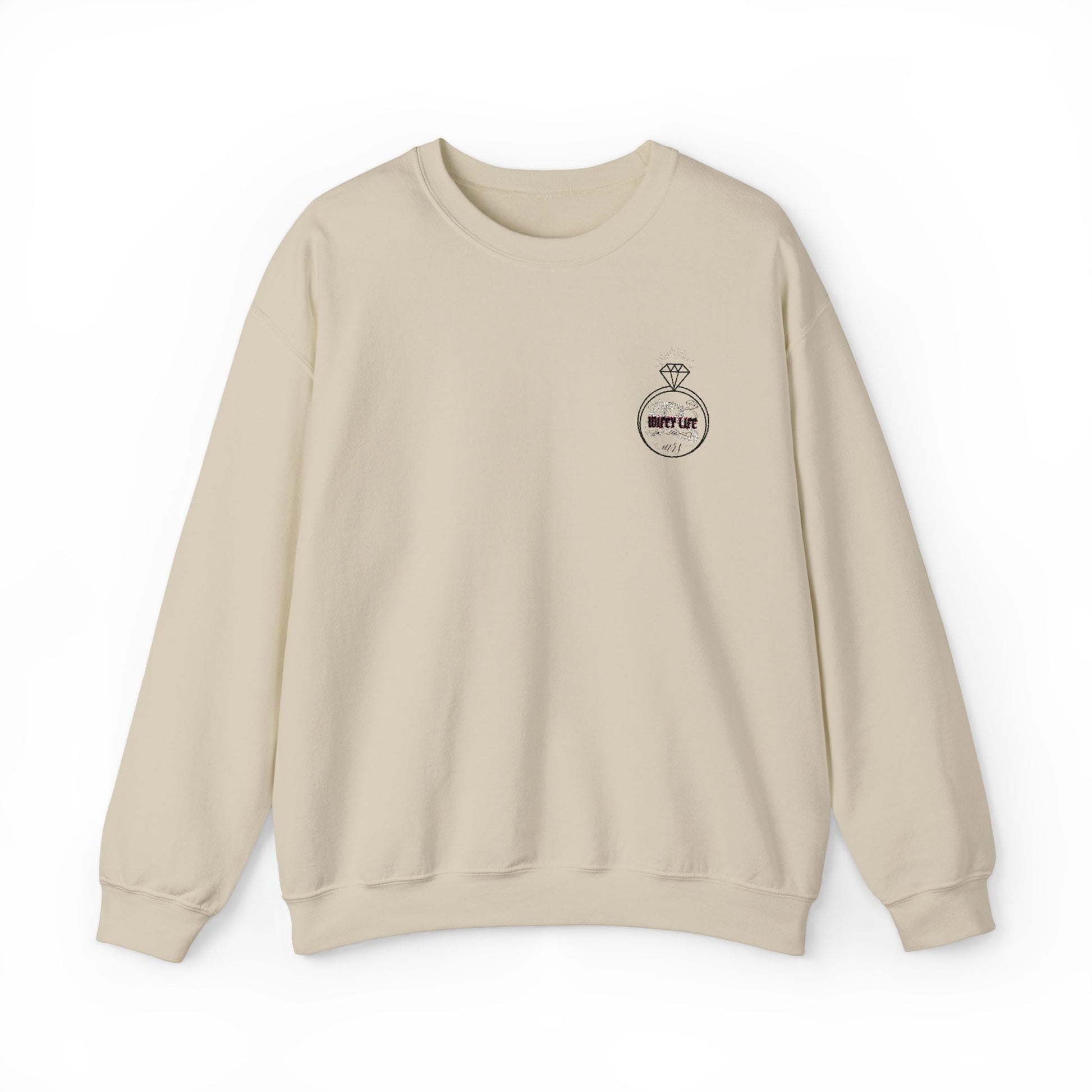 Wifey Life Embroidery Sweatshirt