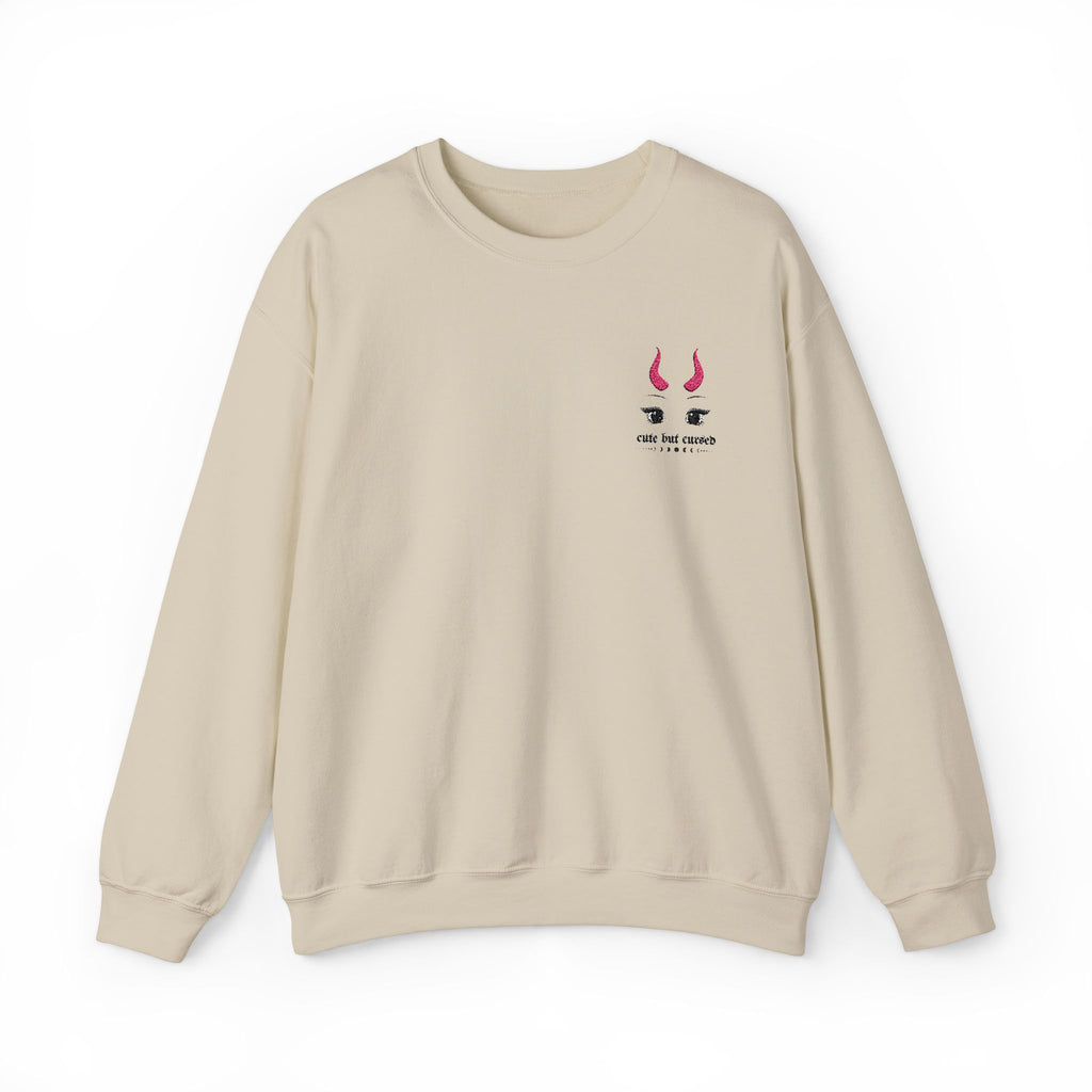 Cute But Cursed Embroidery Sweatshirt