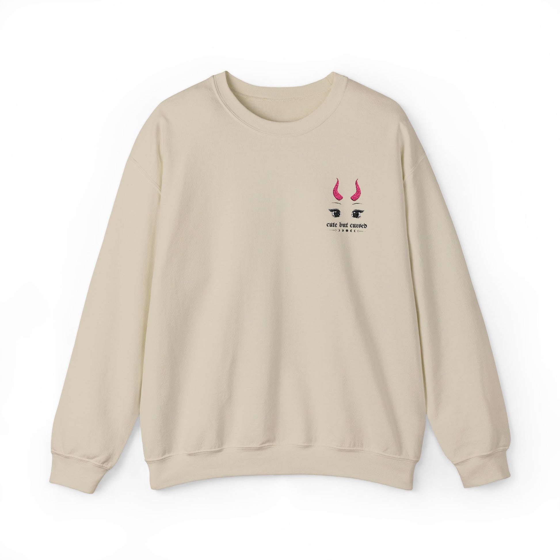 Cute But Cursed Embroidery Sweatshirt