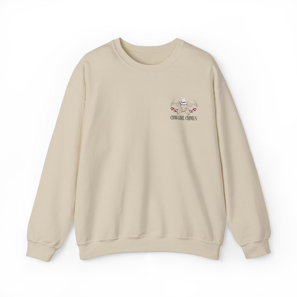 Cowgirl Crimes Embroidery Sweatshirt