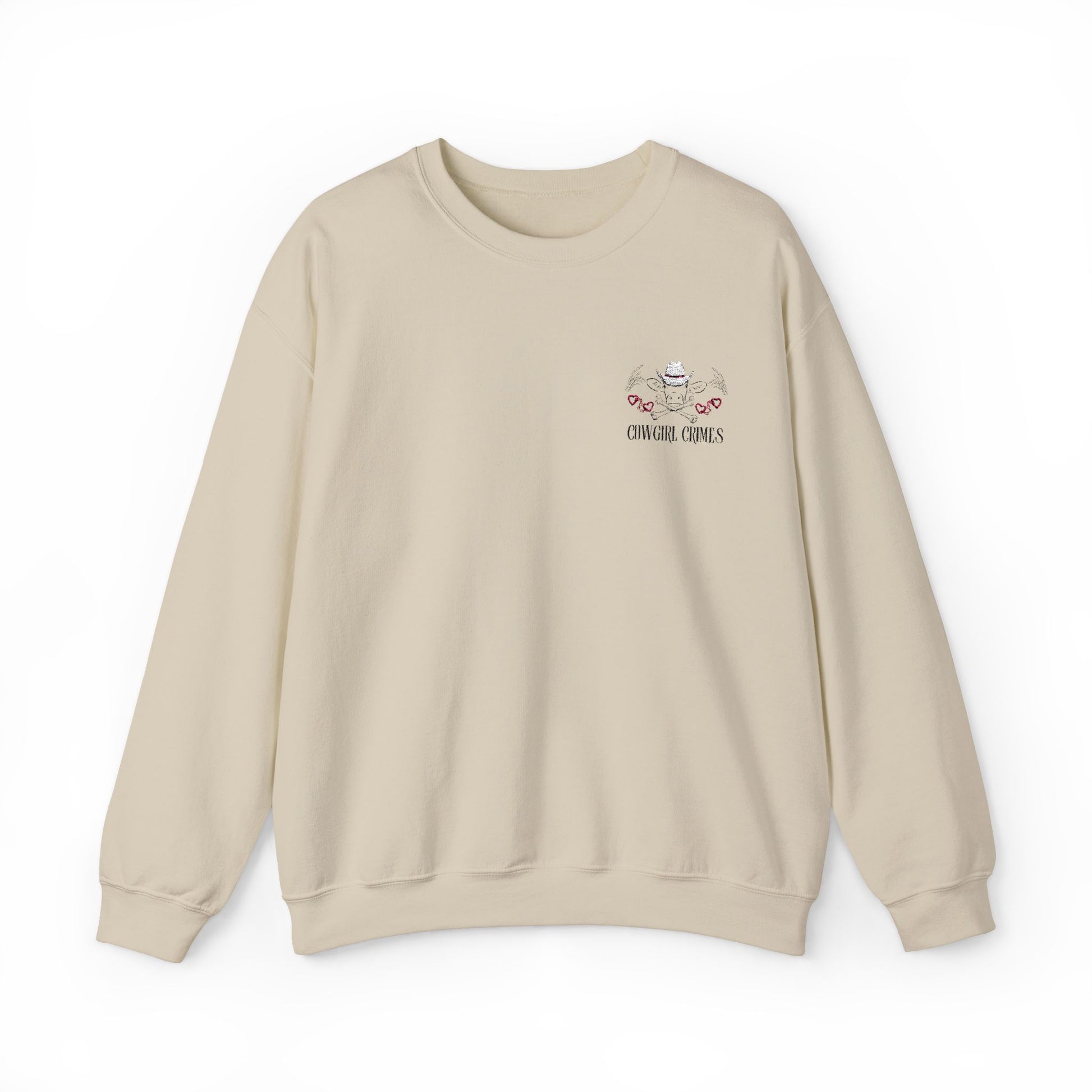 Cowgirl Crimes Embroidery Sweatshirt