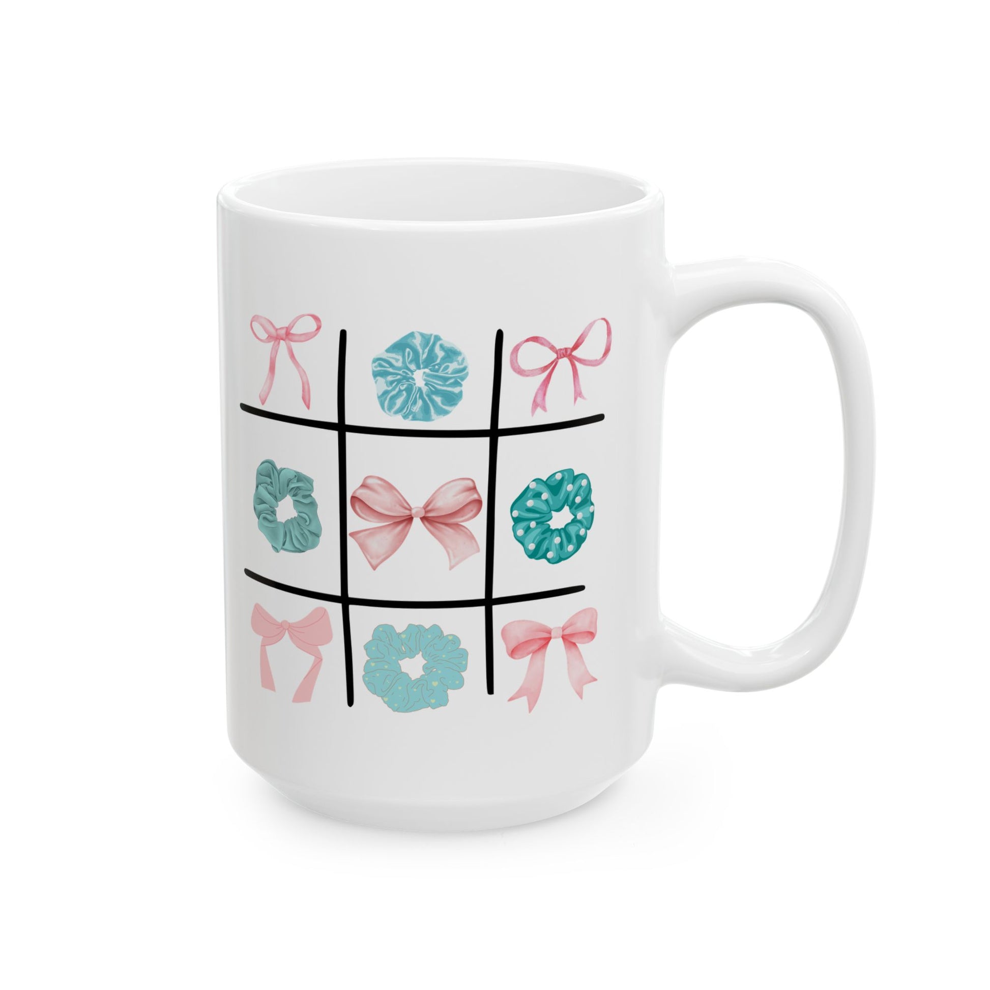 Tic Tac Toe Cyan And Pink Mug
