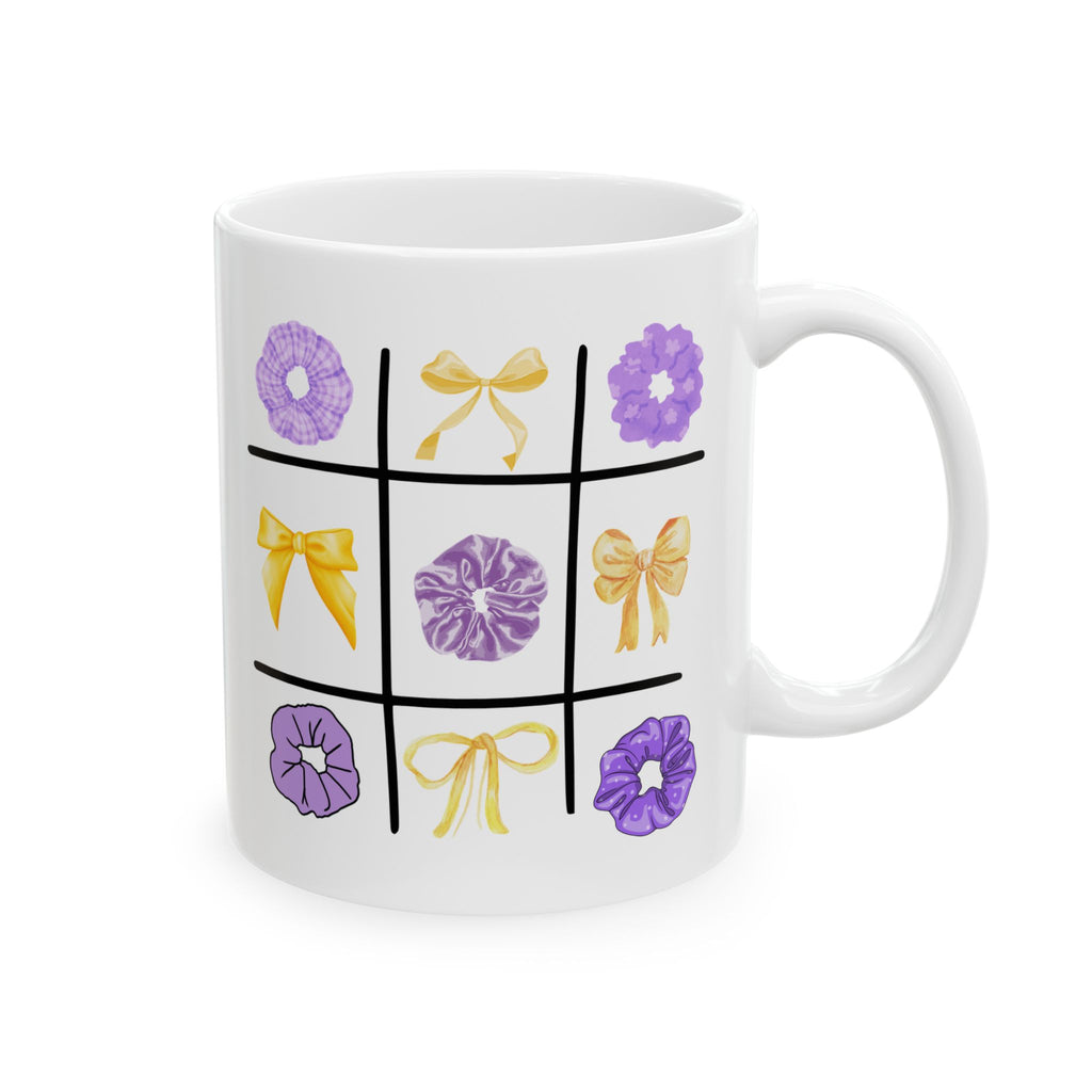 Tic Tac Toe Purple And Yellow Mug