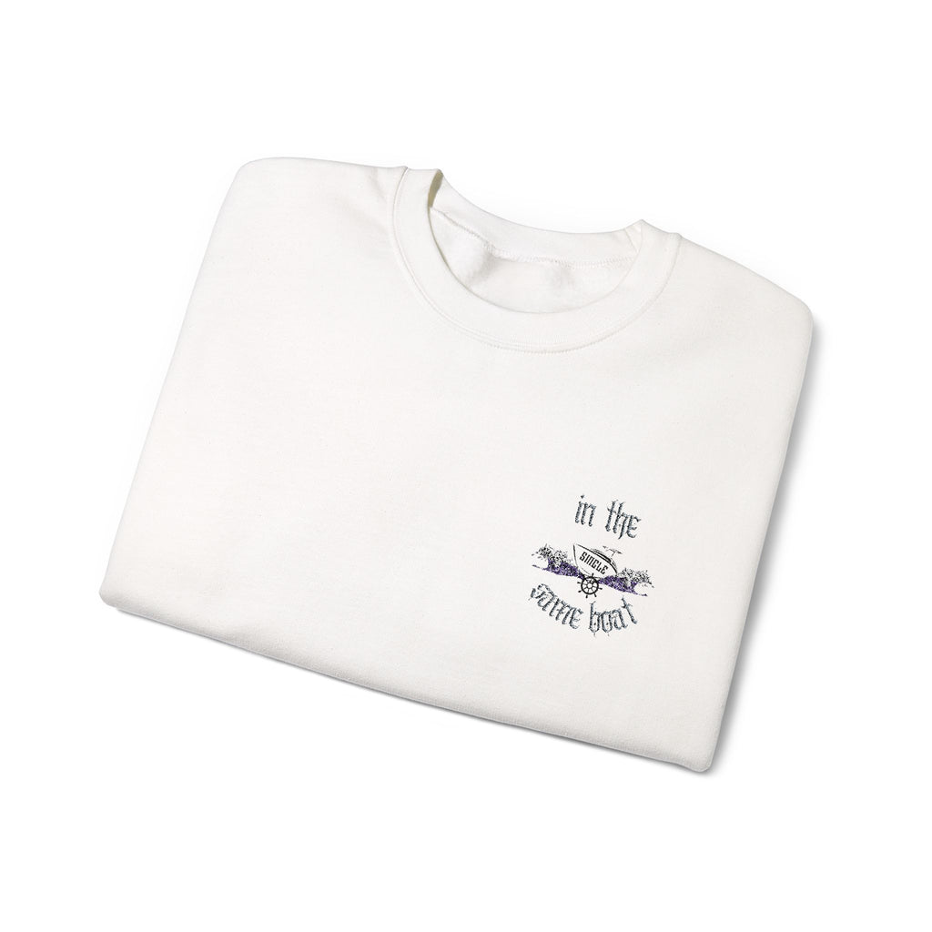 In The Same Boat Single Embroidery Sweatshirt