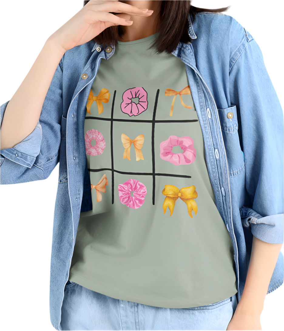 Tic Tac Toe Orange And Pink T-Shirt