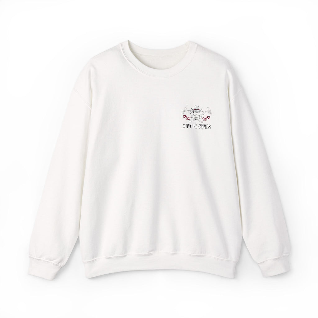 Cowgirl Crimes Embroidery Sweatshirt