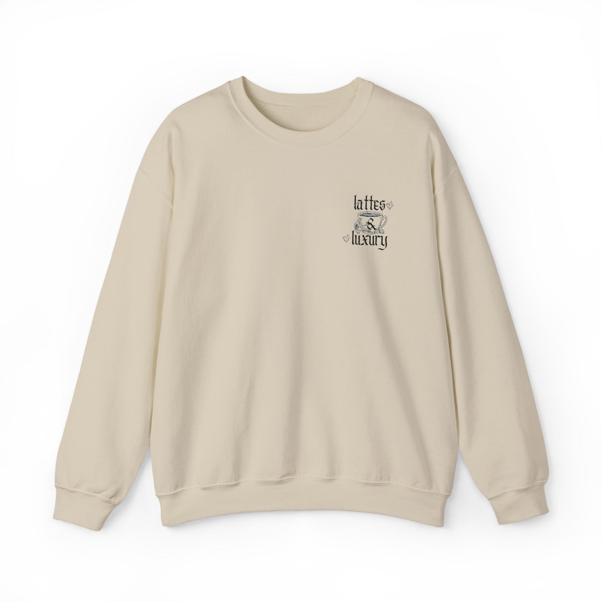 Lattes & Luxury Embroidery Sweatshirt