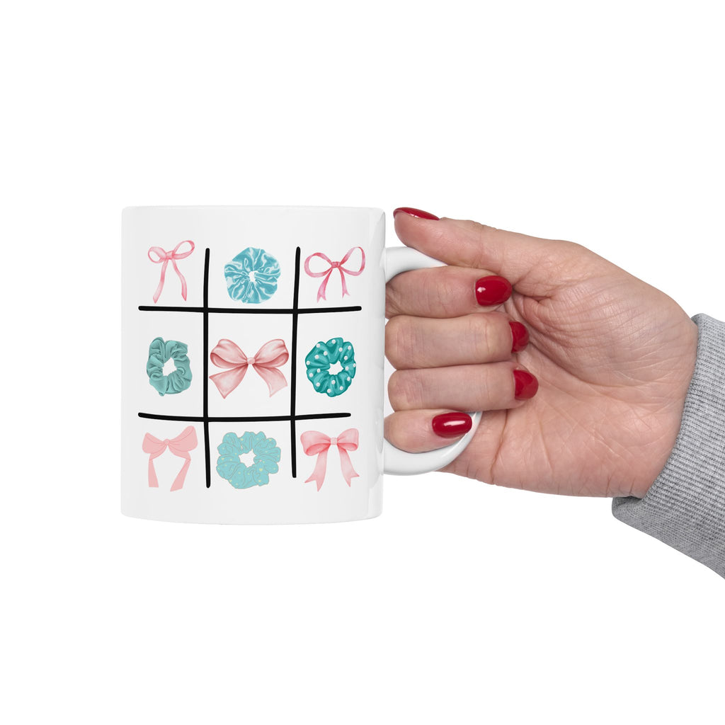 Tic Tac Toe Cyan And Pink Mug