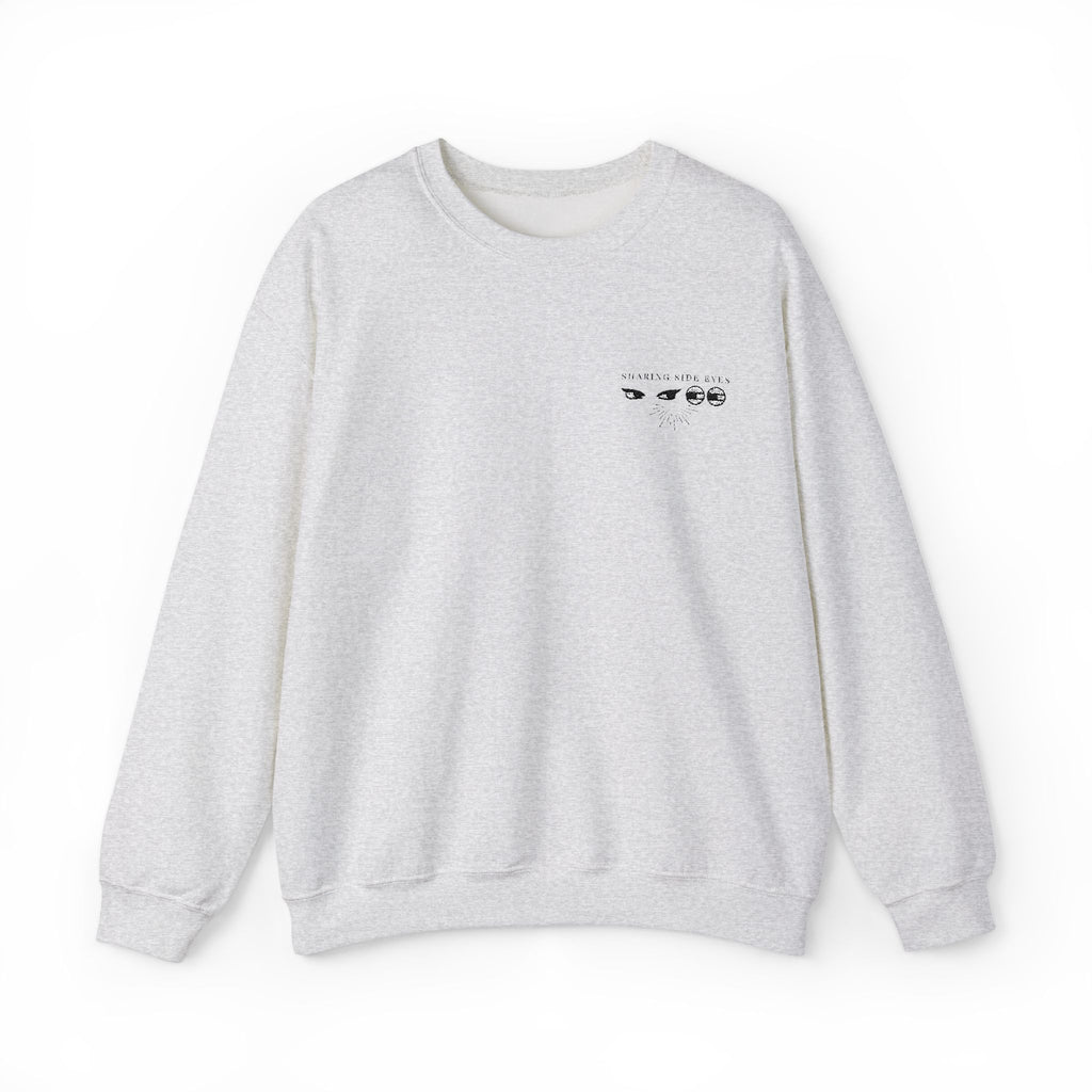 Sharing Side Eyes Embroidery Sweatshirt