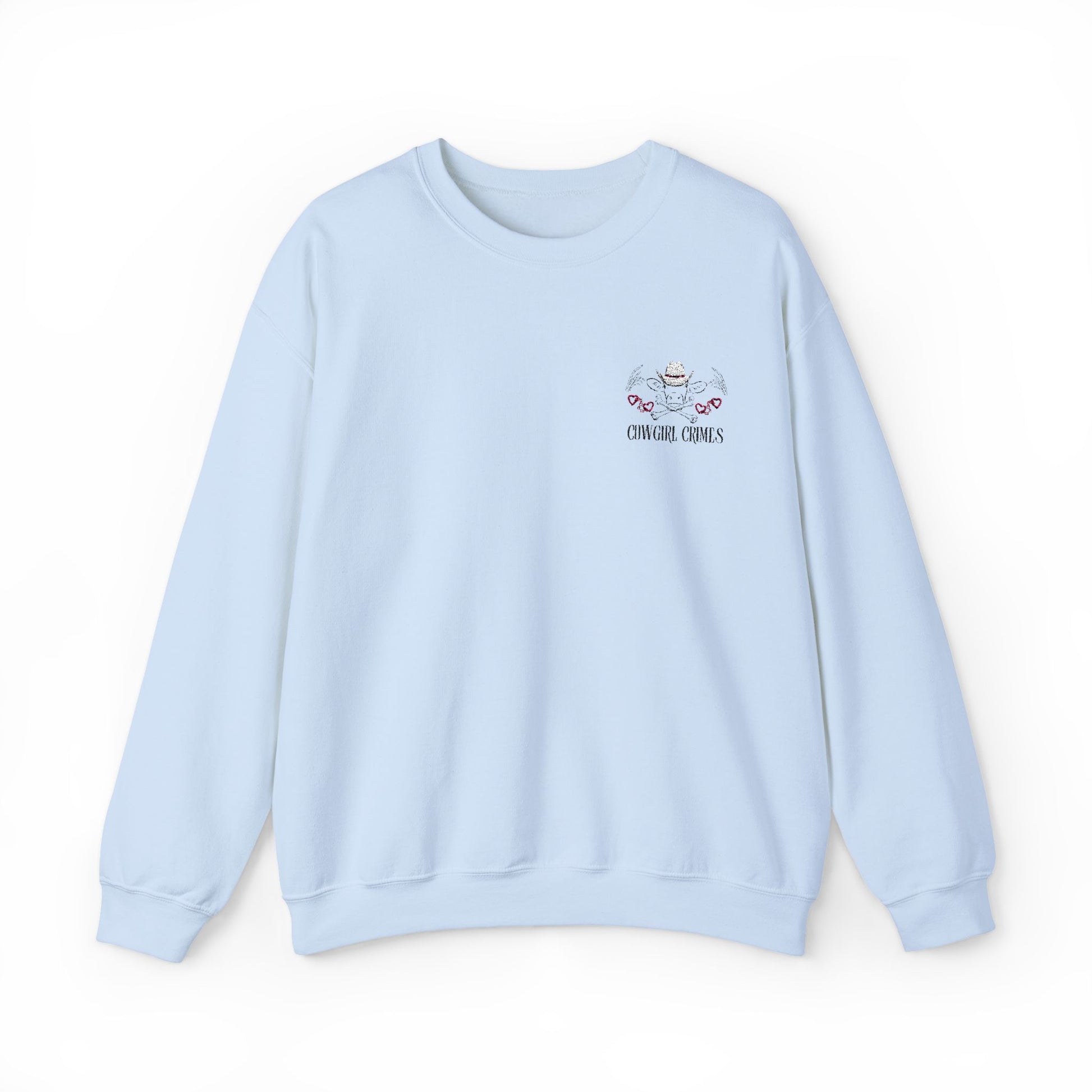 Cowgirl Crimes Embroidery Sweatshirt