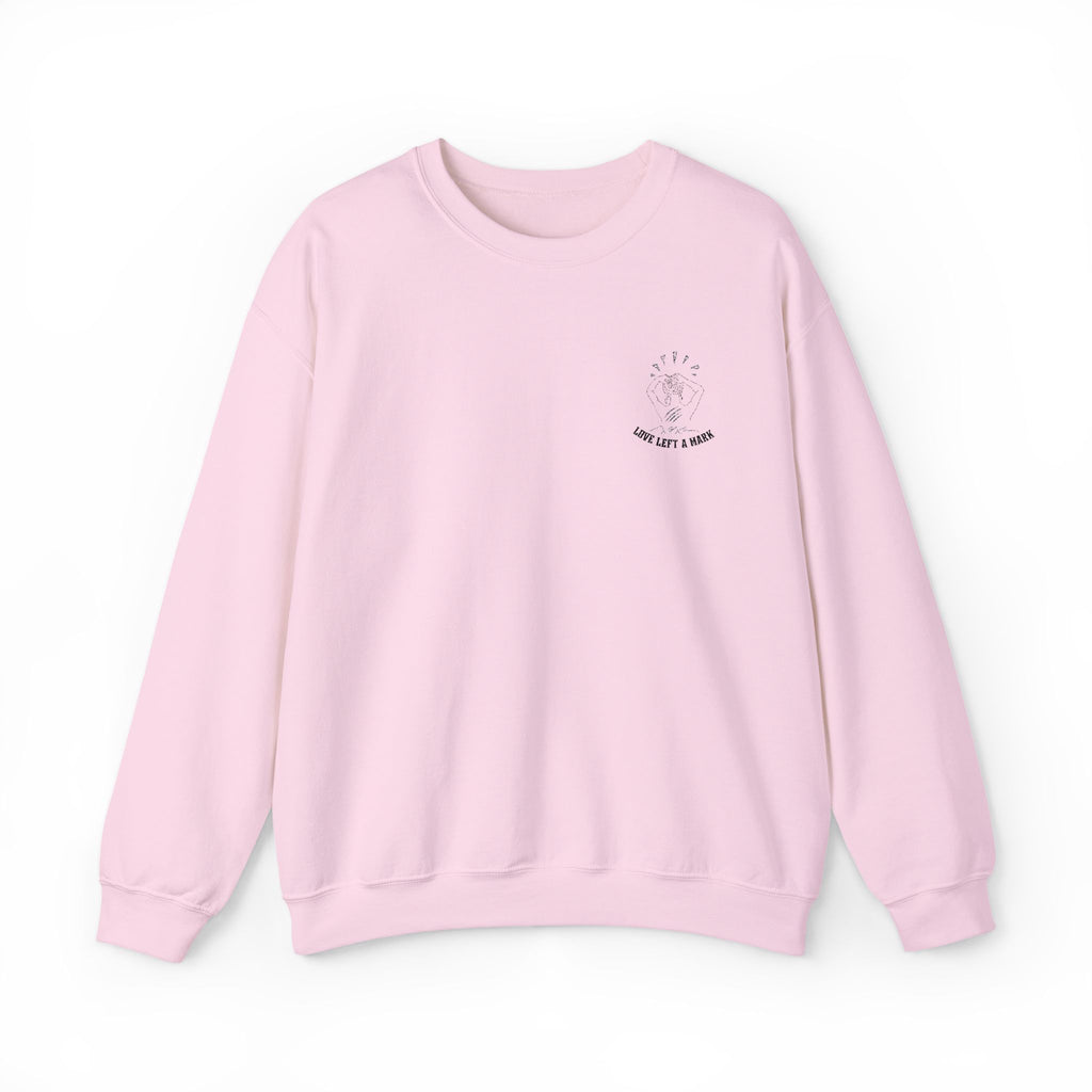 Love Left A Mark Embroidery Sweatshirt