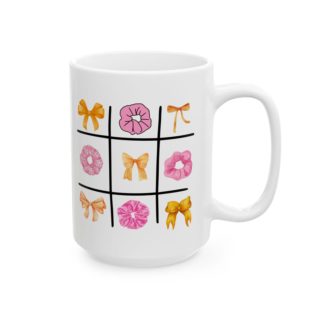 Tic Tac Toe Pink And Orange Mug