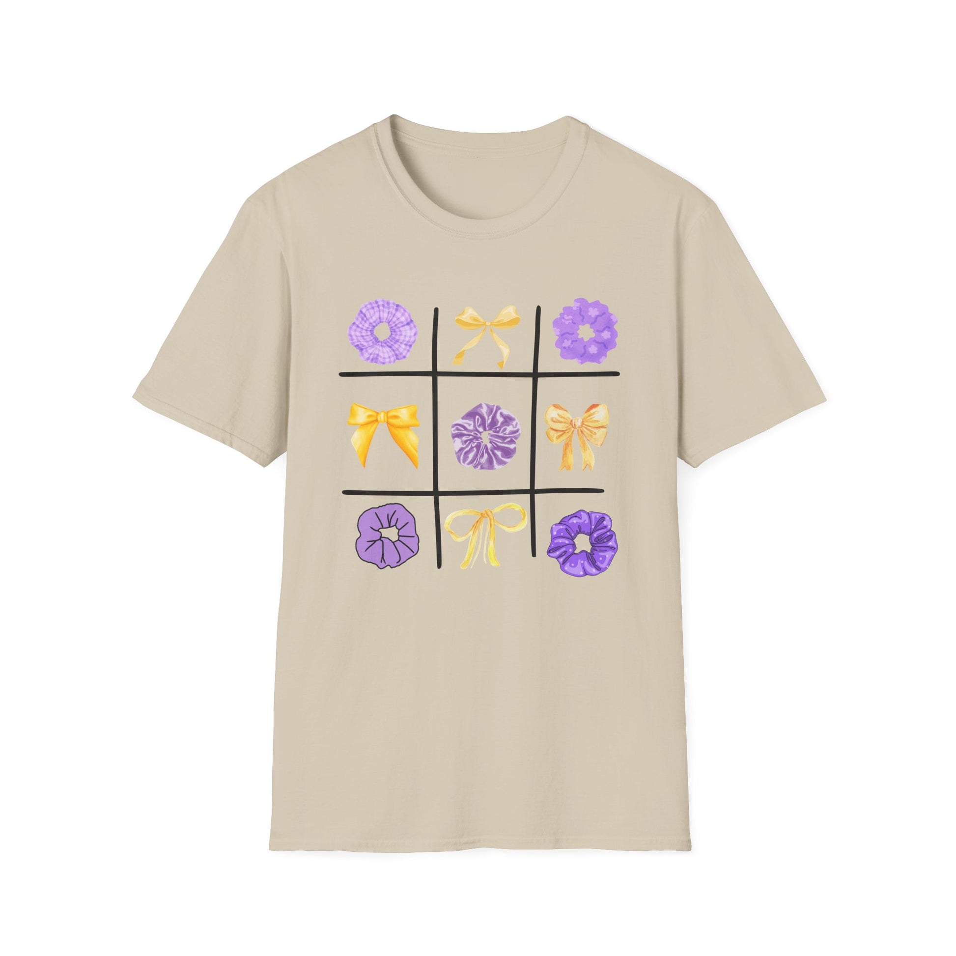 Tic Tac Toe Purple And Yellow T-Shirt