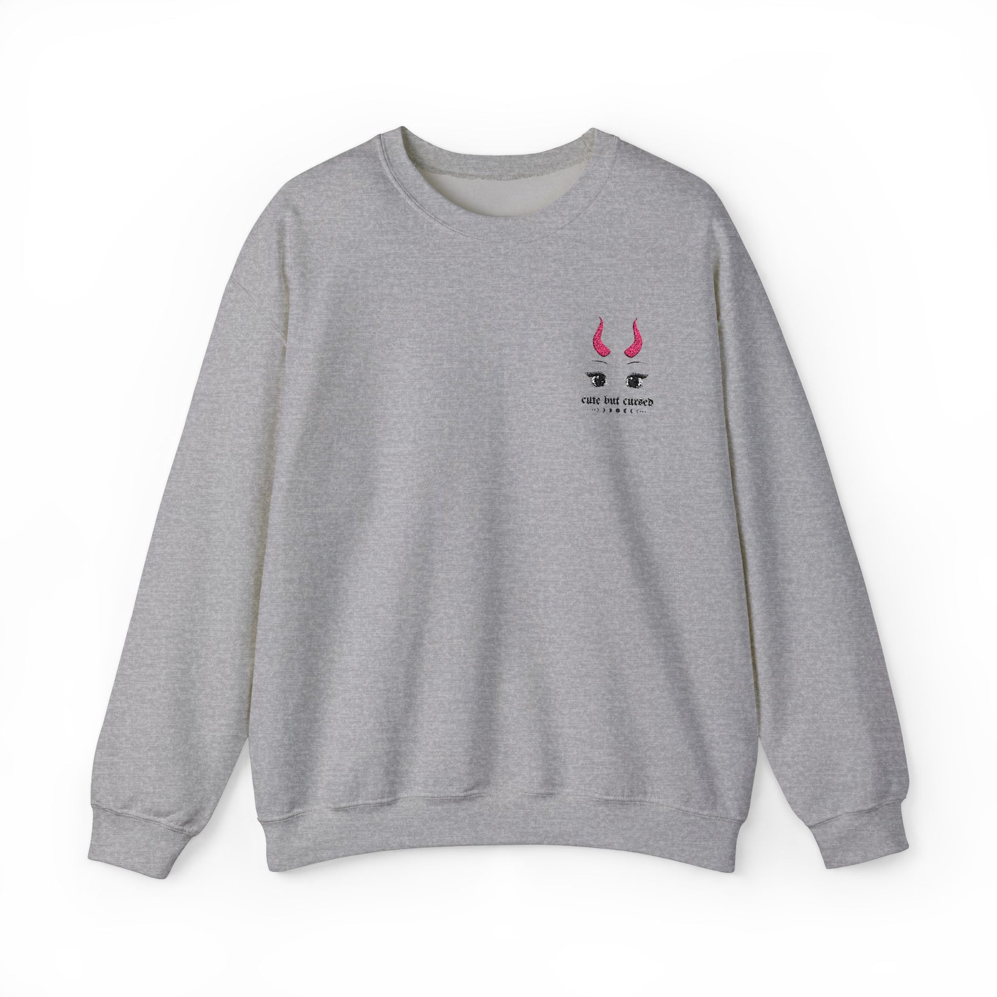 Cute But Cursed Embroidery Sweatshirt