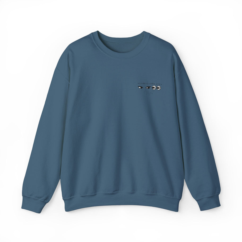 Sharing Side Eyes Embroidery Sweatshirt