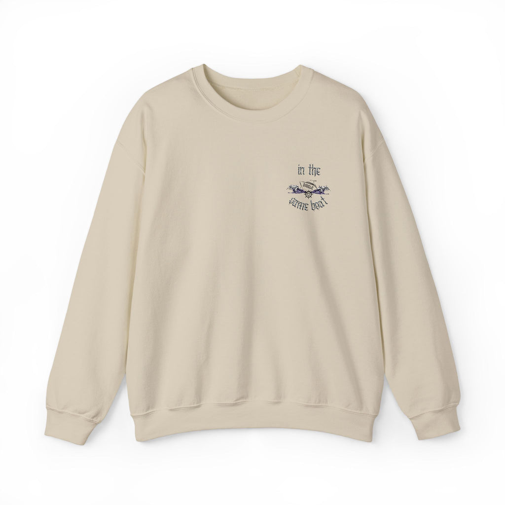 In The Same Boat Single Embroidery Sweatshirt