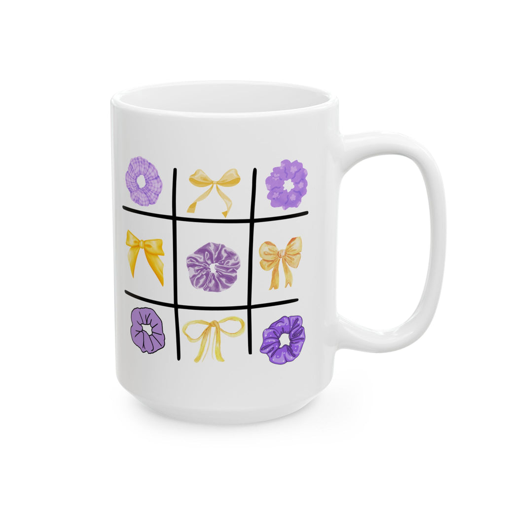 Tic Tac Toe Purple And Yellow Mug